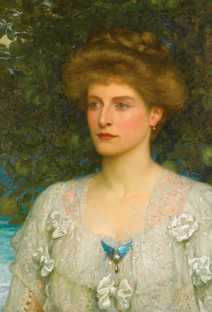 Sir Frank Dicksee, Portrait of Susannah Pearson, 1904, Art Reproduction