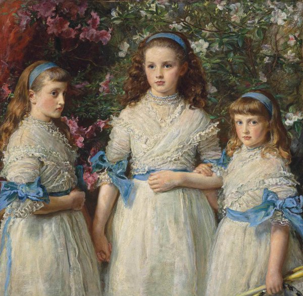 Sisters. The painting by Sir John Everett Millais
