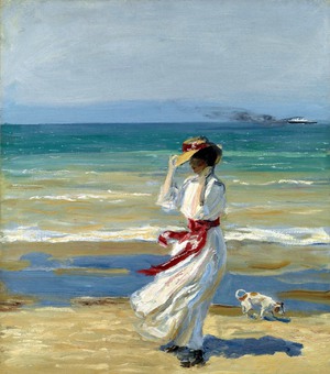 Famous paintings of Waterfront: A Windy Day, 1908