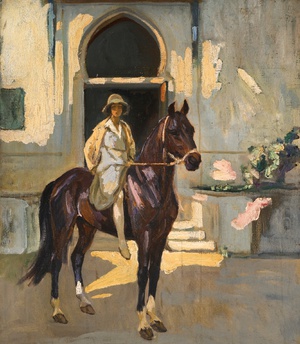 Famous paintings of Horses-Equestrian: Alice on Sultan, Tangier, 1913