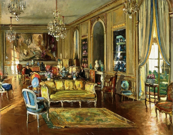 A Beautiful Salon, 901 Fifth Avenue. The painting by Sir John Lavery
