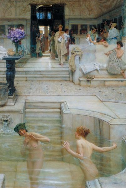 A Favourite Custom. The painting by Sir Lawrence Alma-Tadema