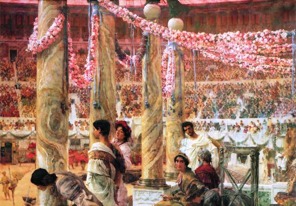 Caracalla and Geta. The painting by Sir Lawrence Alma-Tadema