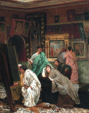 Sir Lawrence Alma-Tadema, Collection of Pictures at the Time of Augustus, Painting on canvas