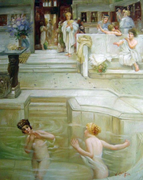 Favorite Custom. The painting by Sir Lawrence Alma-Tadema