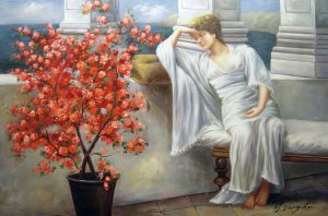 Reproduction oil paintings - Sir Lawrence Alma-Tadema - Her Eyes Are With Her Thoughts