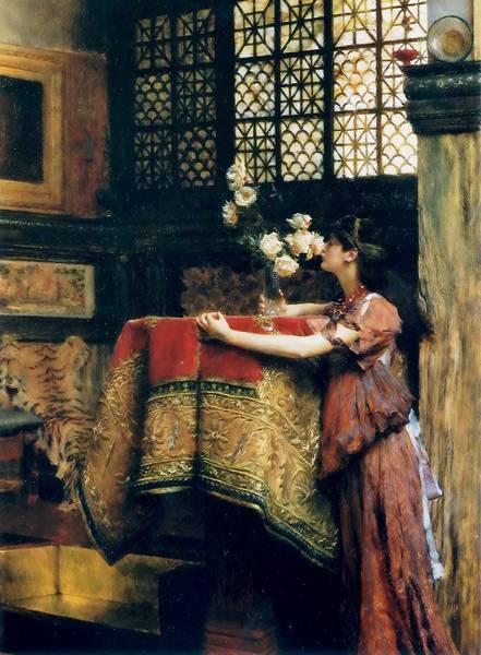 In My Studio. The painting by Sir Lawrence Alma-Tadema