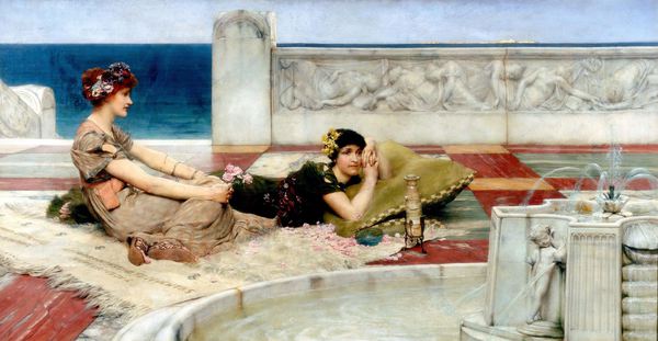 Love in Idleness. The painting by Sir Lawrence Alma-Tadema