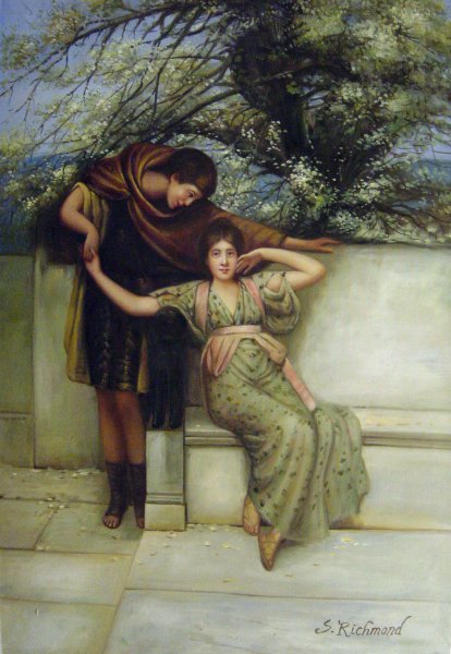 Promise Of Spring. The painting by Sir Lawrence Alma-Tadema