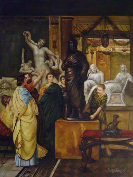 Sculpture Gallery. The painting by Sir Lawrence Alma-Tadema