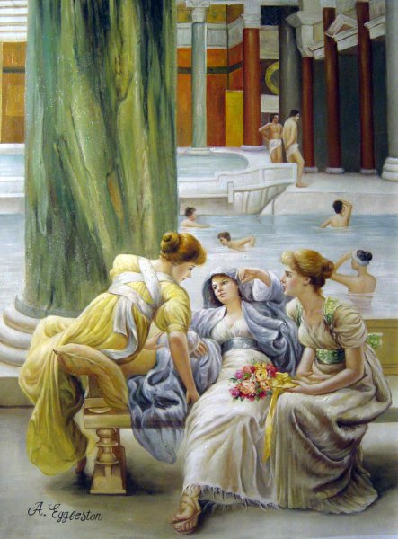 The Baths Of Caracalla. The painting by Sir Lawrence Alma-Tadema