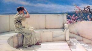Sir Lawrence Alma-Tadema, The Expectations, Painting on canvas