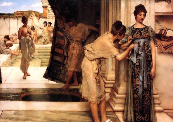 The Frigidarium. The painting by Sir Lawrence Alma-Tadema