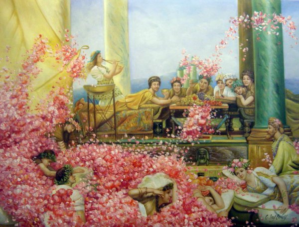 The Roses Of Heliogabalus. The painting by Sir Lawrence Alma-Tadema