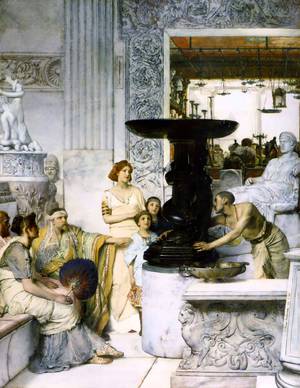 Sir Lawrence Alma-Tadema, The Sculpture Gallery 1, Painting on canvas
