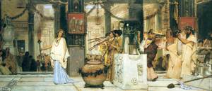 Sir Lawrence Alma-Tadema, The Vintage Festival, Painting on canvas