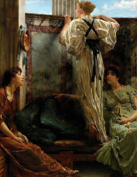 Who is it?. The painting by Sir Lawrence Alma-Tadema