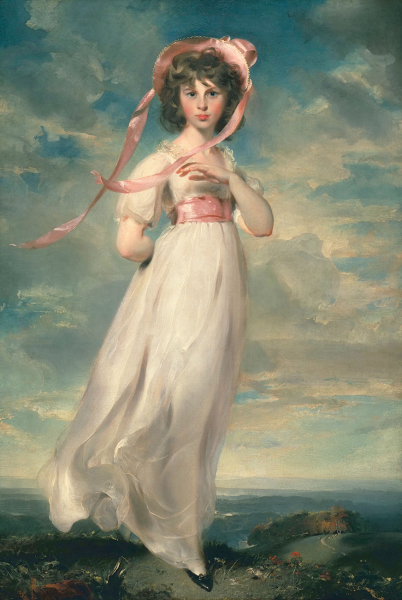 The Portrait of Pinkie (Sarah Barrett Moulton). The painting by Sir Thomas Lawrence