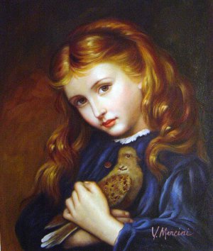 Sophie Anderson, A Turtle Dove, Painting on canvas