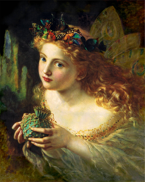 Sophie Anderson, Fair Face of Woman, Painting on canvas