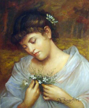 Sophie Anderson, Love In A Mist, Painting on canvas