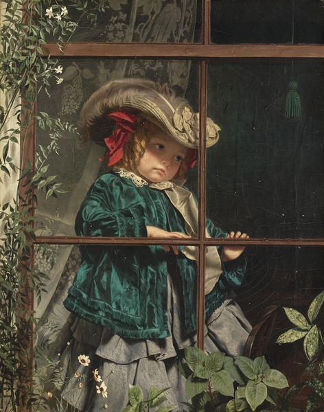 No Walk Today. The painting by Sophie Anderson