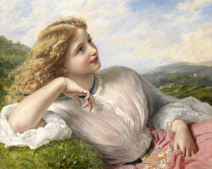 Sophie Anderson, The Song Of The Lark, Painting on canvas