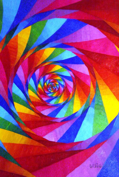 Spiral Of Rainbow Colors. The painting by Our Originals