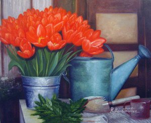 Our Originals, Spring Gardening, Painting on canvas