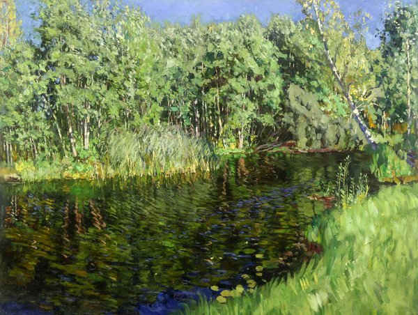 Forest River, 1920. The painting by Stanislav Yulianovich Zhukovsky