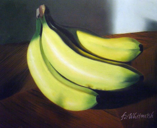 Sunlit Bananas. The painting by Our Originals