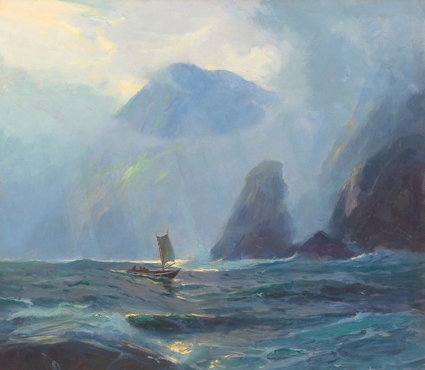 Knowles Head, Prince William Sound, Alaska. The painting by Sydney Laurence