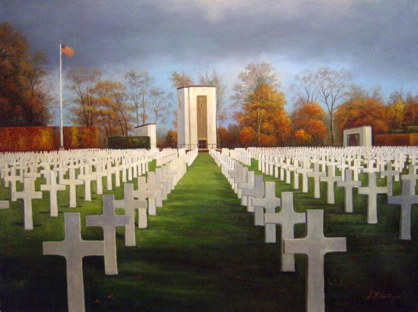 The American Monument And Crosses. The painting by Our Originals