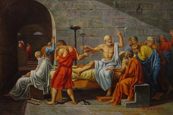 The Death Of Socrates Painting Reproduction by Jacques-Louis David ...