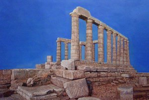 Our Originals, The View Of Ancient Greece, Painting on canvas