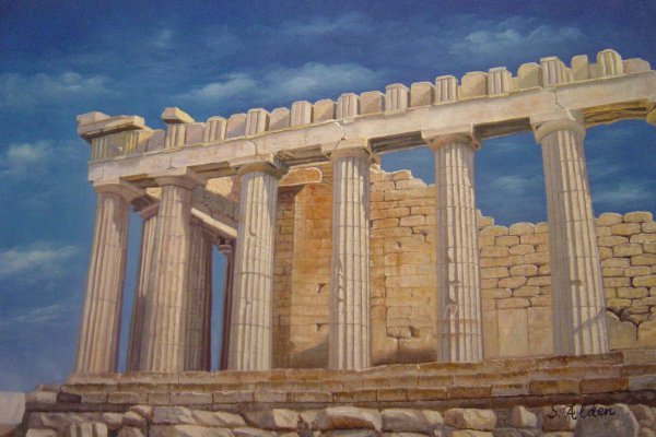 The View Of Ancient Greece. The painting by Our Originals