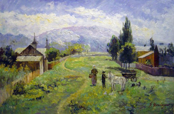 Cumberland Mountains. The painting by Theodore Clement Steele