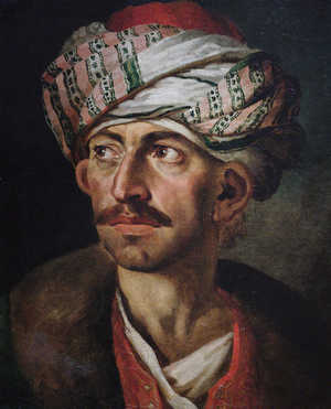 Theodore Gericault, Portrait of a Oriental Man, Painting on canvas