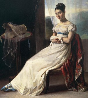 Theodore Gericault, Portrait of Laura Bro, Painting on canvas