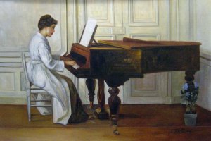 At The Piano Art Reproduction