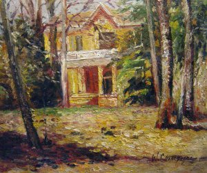 House In Virginia, Theodore Robinson, Art Paintings