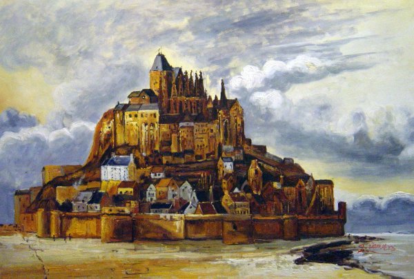 Mont-Saint-Michel. The painting by Theodore Rousseau