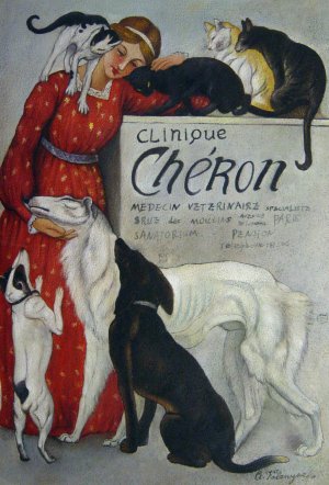 Theophile Alexandre Steinlen, Clinique Cheron, Painting on canvas