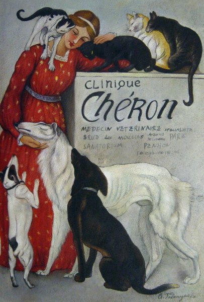 Clinique Cheron. The painting by Theophile Alexandre Steinlen