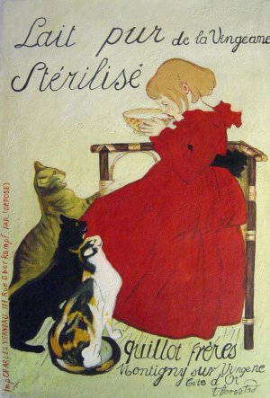Famous paintings of Vintage Posters: Lait pur Sterilise de la Vingeanne