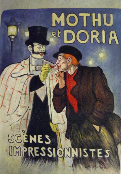 Mothu et Doria. The painting by Theophile Alexandre Steinlen