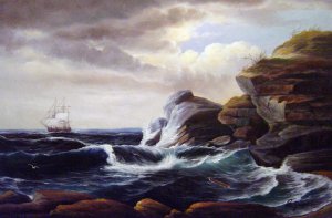 Reproduction oil paintings - Thomas Birch - The Coastal Scene