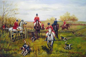 Reproduction oil paintings - Thomas Blinks - Over The Fence