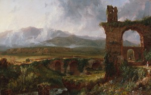 Famous paintings of Landscapes: A View near Tivoli (Morning)