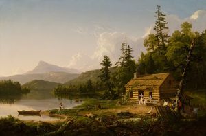 At Home in the Woods , Thomas Cole, Art Paintings